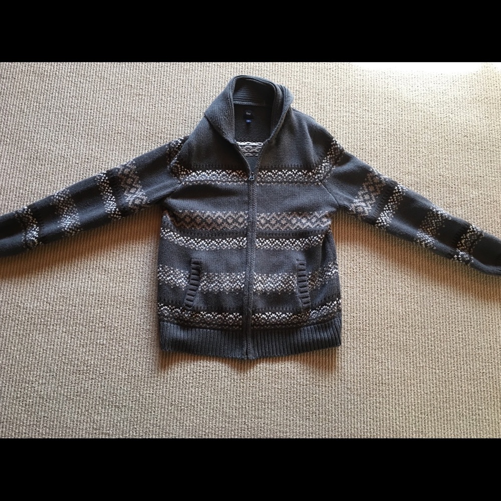 Full zip Fair Isle sweater